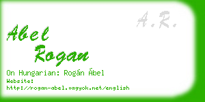 abel rogan business card